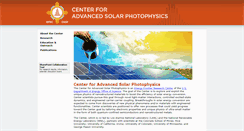 Desktop Screenshot of centerforadvancedsolarphotophysics.org